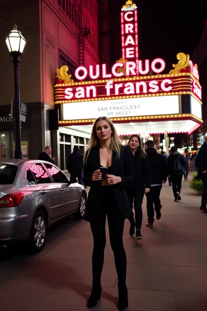 Experiencia de vida nocturna de la chica divertida de San Francisco