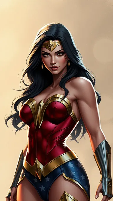 Fanart de Cartoon de los Pechos de Wonder Woman