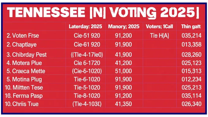 Fechas de votación en Tennessee 2025 confirmadas para noviembre