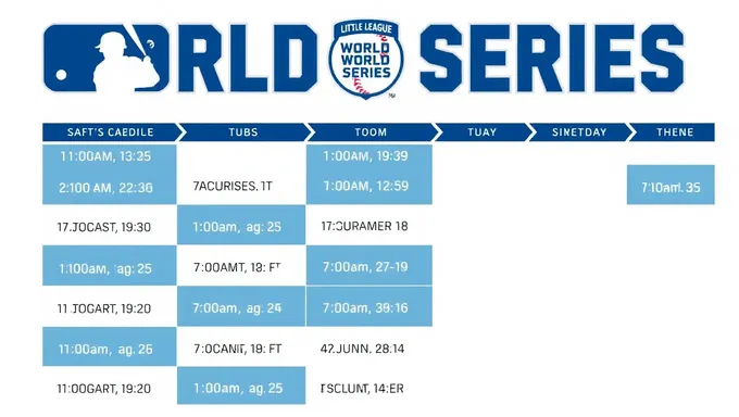 Fechas del calendario de la Serie Mundial de Softbol Little League 2025