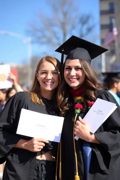 Felicitaciones a la chica por su graduación