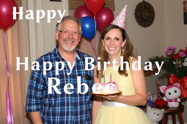 Feliz cumpleaños, Rebecca, con imágenes con deseos amorosos