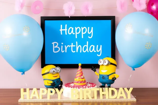 Feliz cumpleaños Minion Imágenes ilustraciones vibrantes deleiten