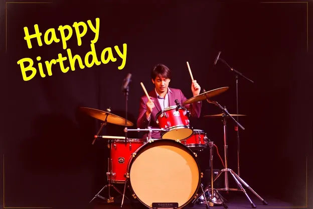 Feliz cumpleaños baterista con hermosas fotos