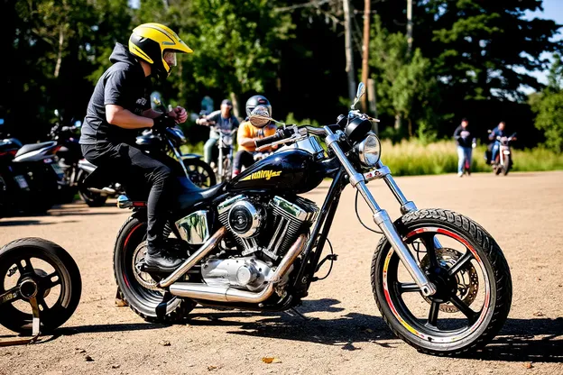 Feliz cumpleaños imágenes de motocicleta con amigos y familia