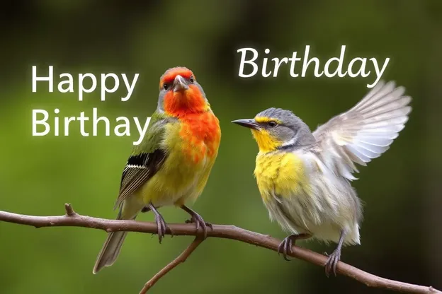 Feliz cumpleaños pájaros, deseándote imágenes coloreadas y alegría