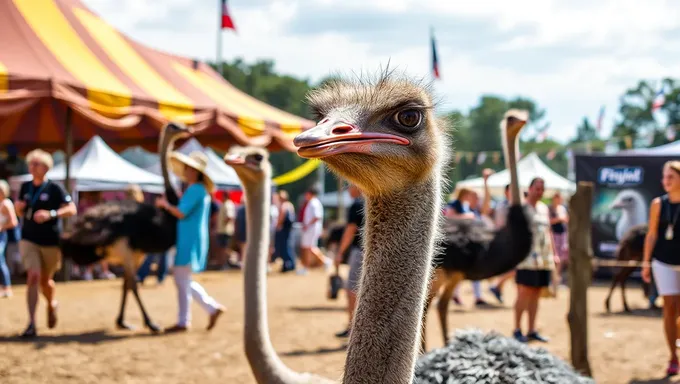 Festival de Avestruz 2025: Vista desde el Ojo de un Pájaro de Entretenimiento