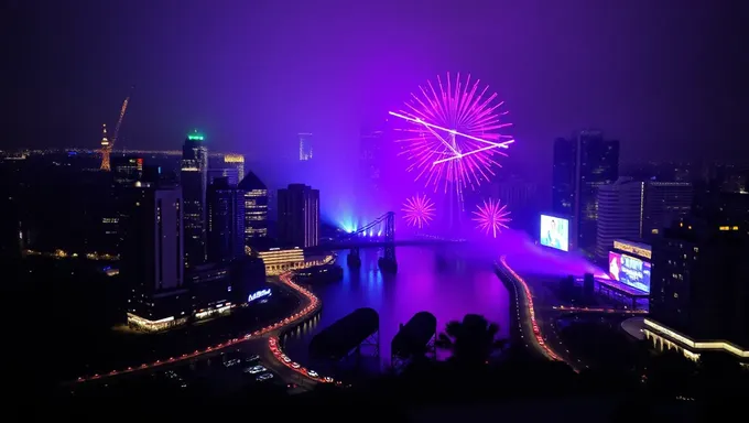 Fin de año 2025: fuegos artificiales y música llenan el aire