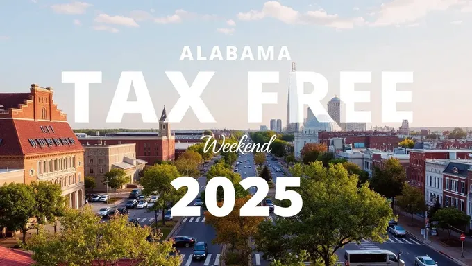 Fin de semana libre de impuestos de Alabama 2025 con horas extendidas