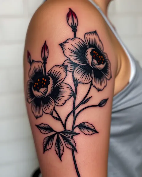 Flores Negras de Tatuaje: Diseños de Tatuaje Únicos y Atractivos