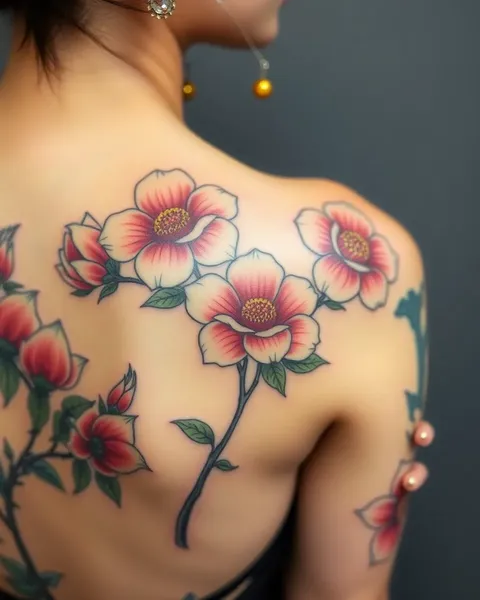 Flores japonesas de tatuaje: símbolo de amor