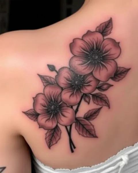 Flores negras de tatuaje: arte corporal hermoso y único