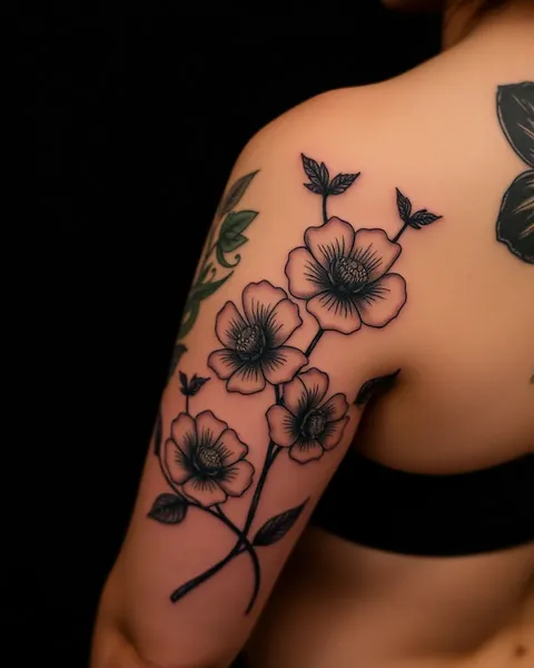 Flores negras de tatuaje: diseño único para entusiastas del arte corporal