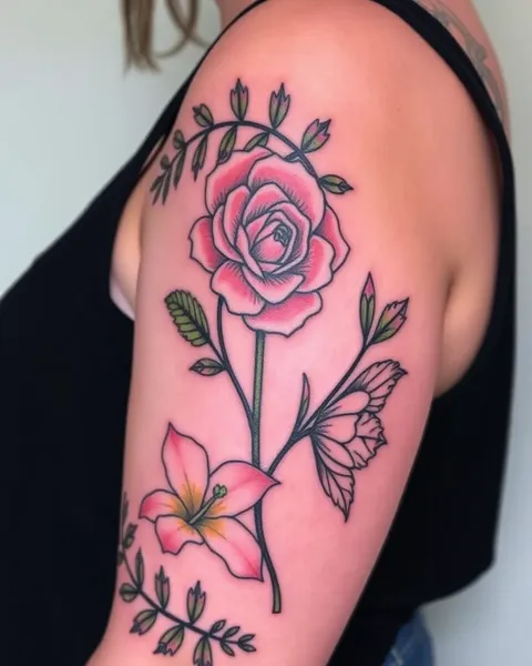 Flores significativas para el arte de tatuaje