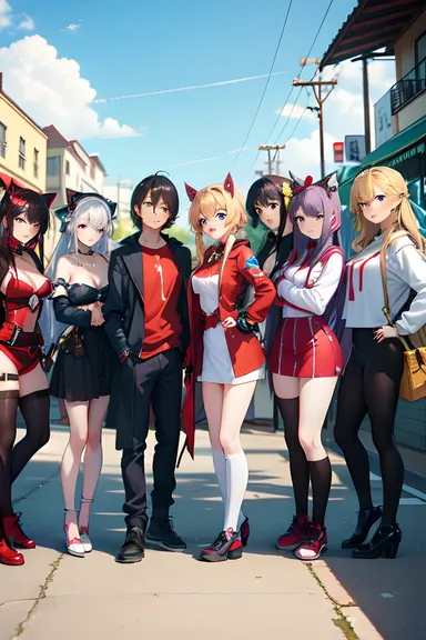 Foto de Grupo de Anime: Fotografía de Personajes de Anime