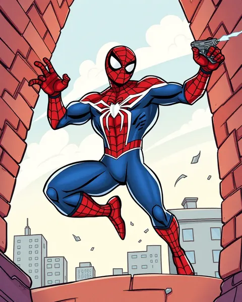 Foto de Spider Man cartoon que muestra momentos humorísticos del héroe