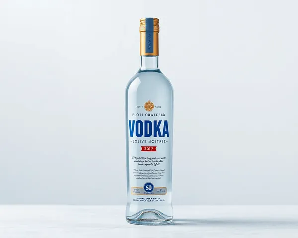 Foto de botella de vodka sin etiquetar en formato PNG