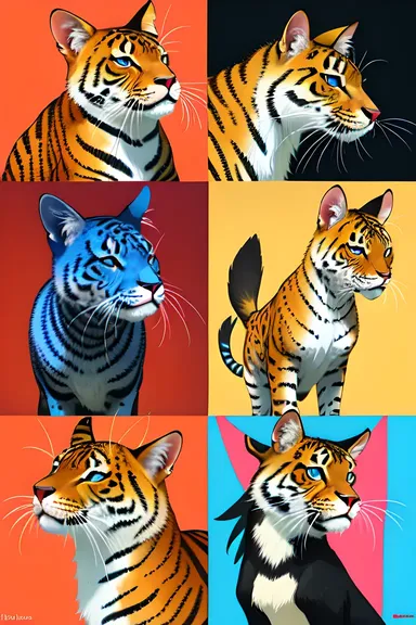 Fotos coloreadas vibrantes de criaturas animales deliciosas