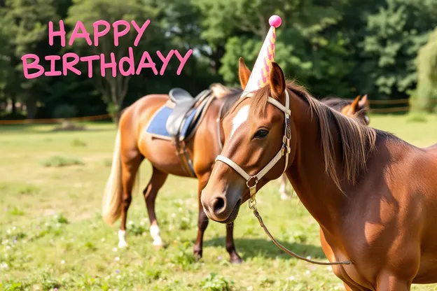 Fotos de Caballo de Cumpleaños Traen Sonrisas Felices en Todo Lugar