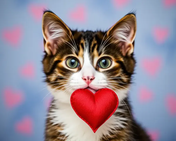 Fotos de Gato Whimsical de San Valentín Capturan Encanto Felino