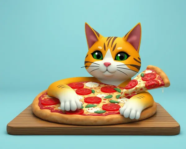 Fotos de Max el Gato de Pizza: Combinación Única de Feline y Alimentos