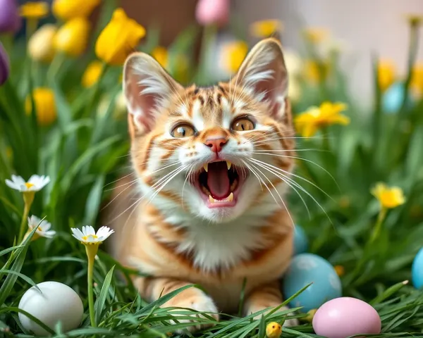 Fotos de gatos de Pascua capturan escenas alegres