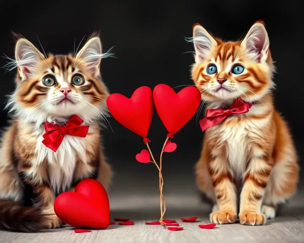 Fotos de gatos de San Valentín: gatitos juguetones robando corazones