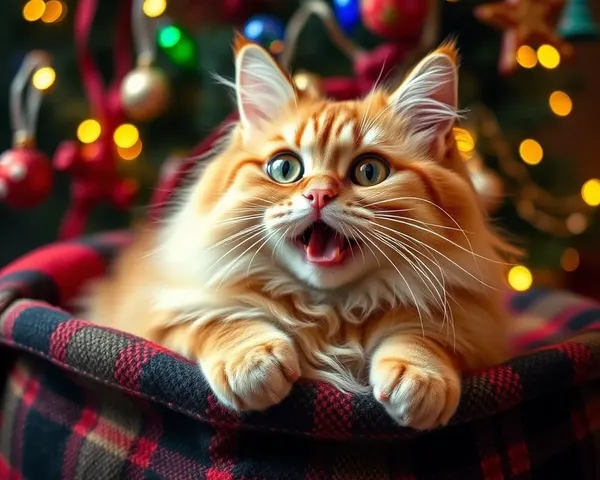 Fotos de gatos divertidas de Navidad para una Navidad alegre