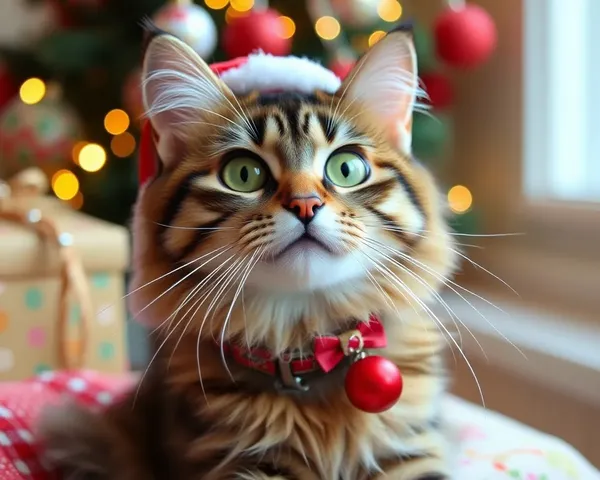 Fotos de gatos divertidos para difundir alegría en Navidad