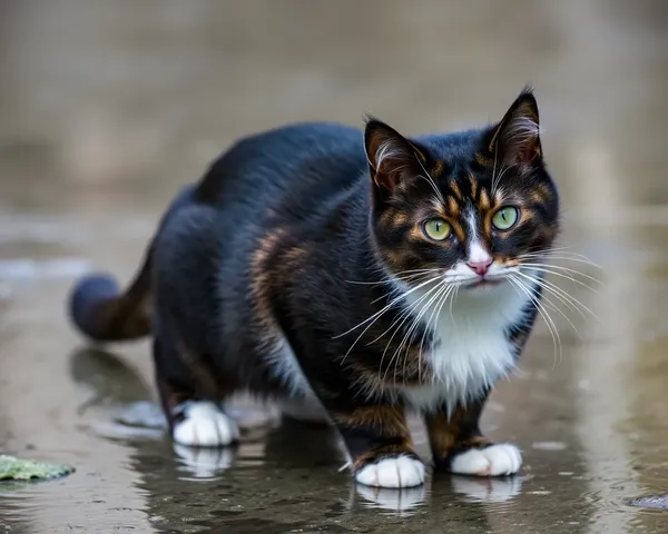 Fotos de gatos húmedos desatan dulzura y juguetonería en la vista