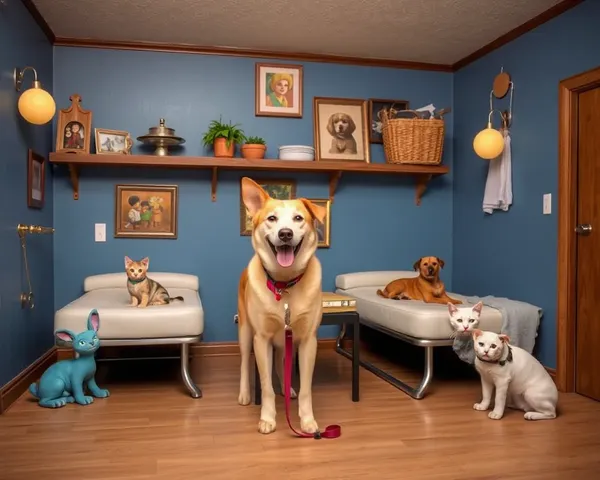 Fotos de hotel para perros y gatos en exhibición en línea