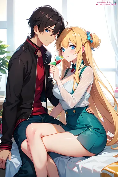 Fotos de parejas anime lindas con expresiones kawaii