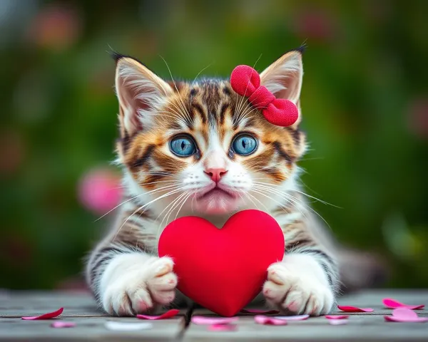 Fotos de valentine de gatos destacan la cutisidad felina