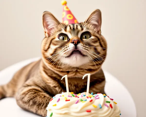 Fotos divertidas del cumpleaños de un gato: antojos de fiesta juguetona