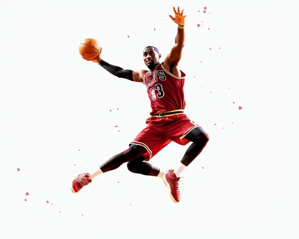 Fuga de foto PNG de salto de LeBron James