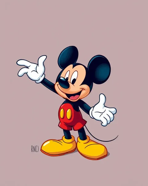 Galería de Ilustraciones de Mickey Mouse de Cartones