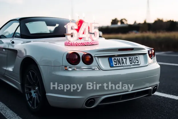 Galería de fotos de cumpleaños de coches en línea