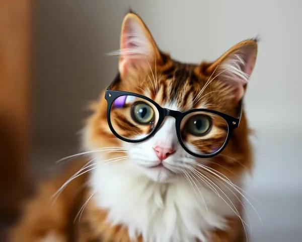 Gato con gafas en una foto enmarcada