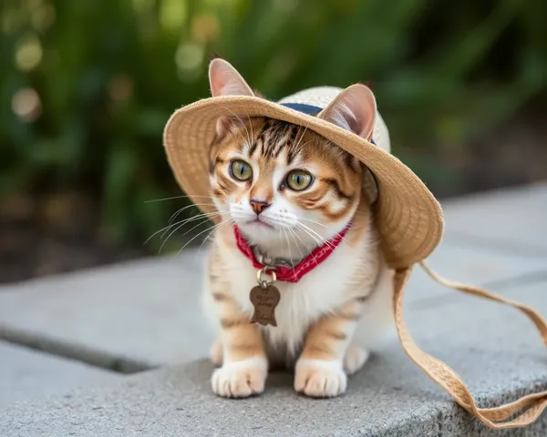 Gato que se disfraza con un sombrero roba la escena