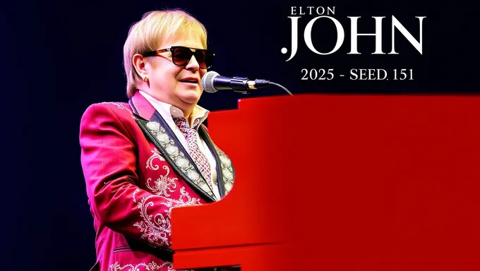 Gira de Conciertos de Elton John en 2025 para Apoyar Nuevo Álbum