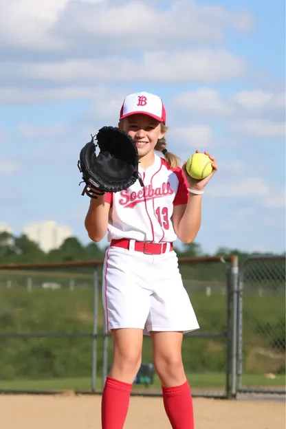 Guantes de béisbol para un equipo ganador de chicas