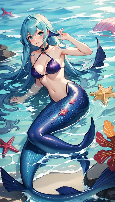 Hentai sirena: Mundo de seducción fantasioso