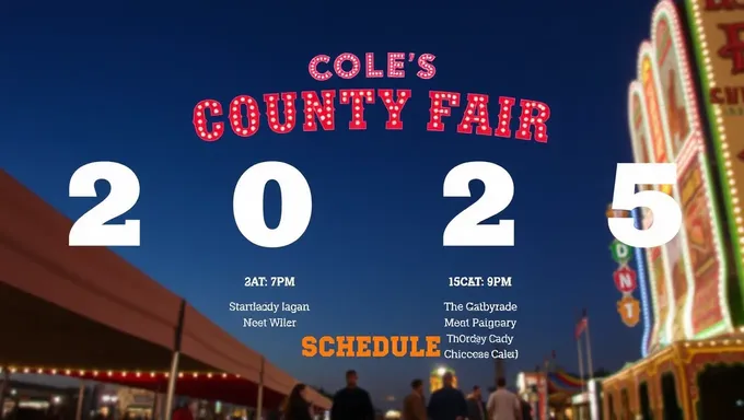 Horario de Actividades de la Feria del Condado de Coles 2025