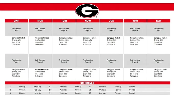 Horario de Georgia Bulldogs 2025 disponible para descargar gratuitamente