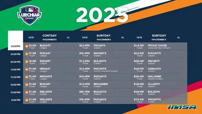 Horario de IMSA 2025 lanzado para verificación pública