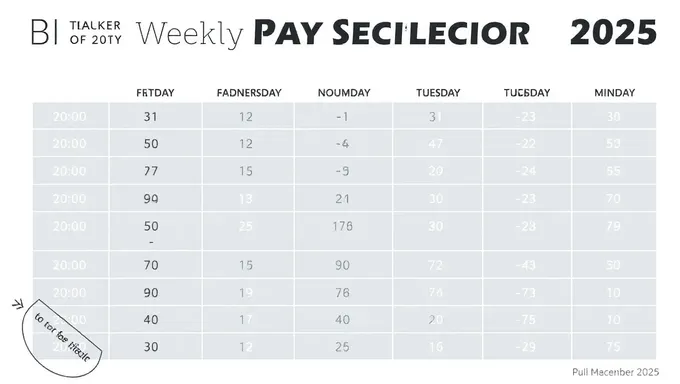 Horario de Pago Semanal para 2025 publicado