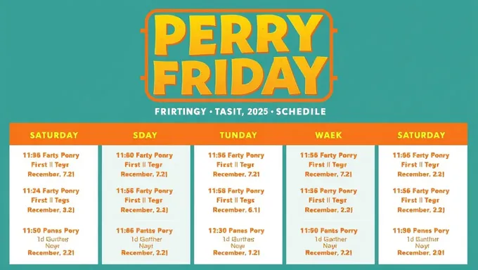 Horario de Perry Food Truck Viernes 2025 Confirmado