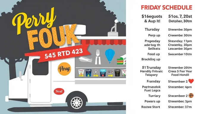 Horario de Perry Food Truck Viernes 2025 Publicado