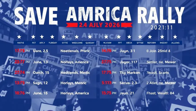 Horario de Rally de Salvación de América Publicado para 2025