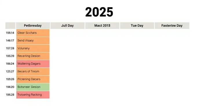 Horario de Tbt 2025: tareas críticas y prioridades